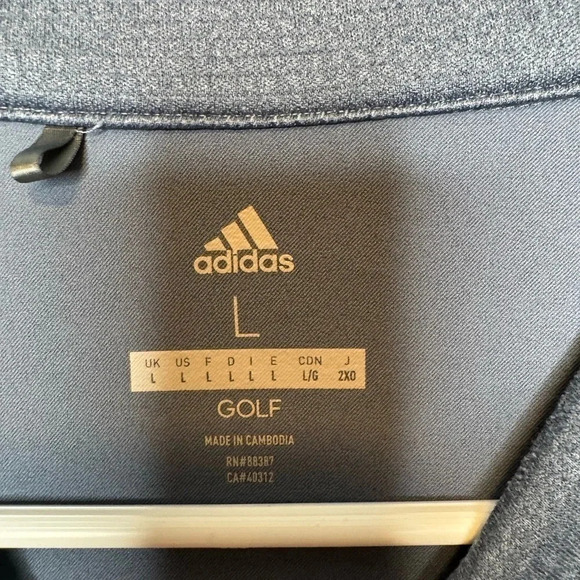 Adidas Men’s long‎ Sleeve Golf Quarter Zip Large - Picture 5 of 6